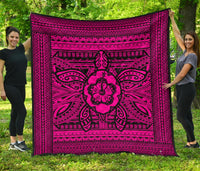 Hawaii Polyensian Turtle Premium Quilt Pink Pink - Polynesian Pride