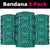 Polynesian Symmetry Turquoise Bandana 3 - Pack - Polynesian Pride