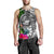 American Samoa Men's Tank Top White - Turtle Plumeria Banana Leaf - Polynesian Pride