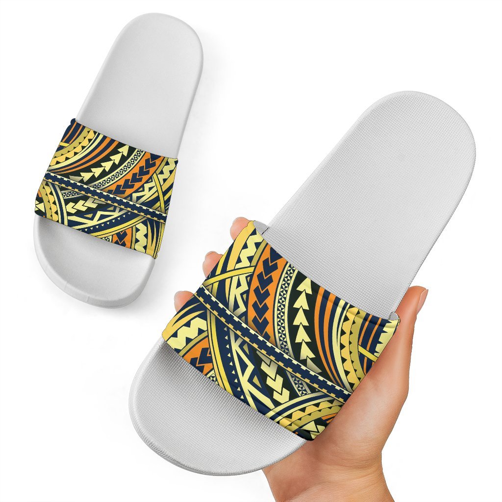 Polynesian Slide Sandals 24 White - Polynesian Pride