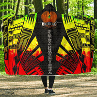 Papua New Guinea Hooded Blanket - Polynesian Tattoo Reggae Hooded Blanket Reggae - Polynesian Pride