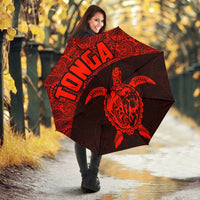 Tonga Umbrella Turtle Mermaid Polynesian Pattern Red - Polynesian Pride