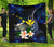Polynesian Hawaii Premium Quilt - Turtle With Plumeria Flowers Blue - Polynesian Pride