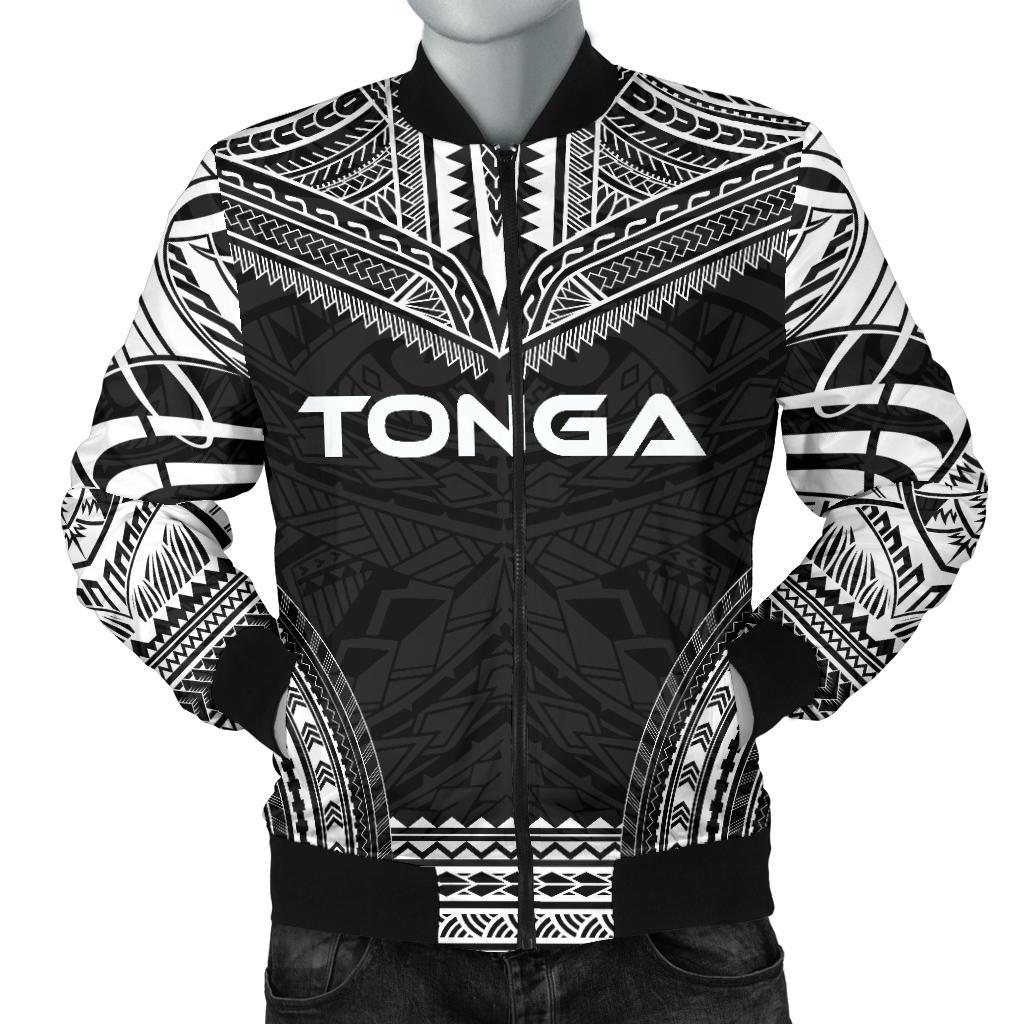 Tonga Polynesian Chief Men's Bomber Jacket - Black Version Black - Polynesian Pride