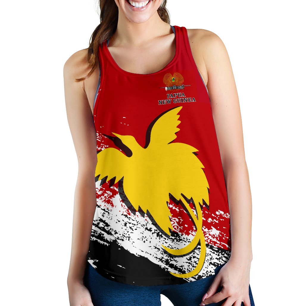 Papua New Guinea Special Women's Racerback Tank A7 - Polynesian Pride