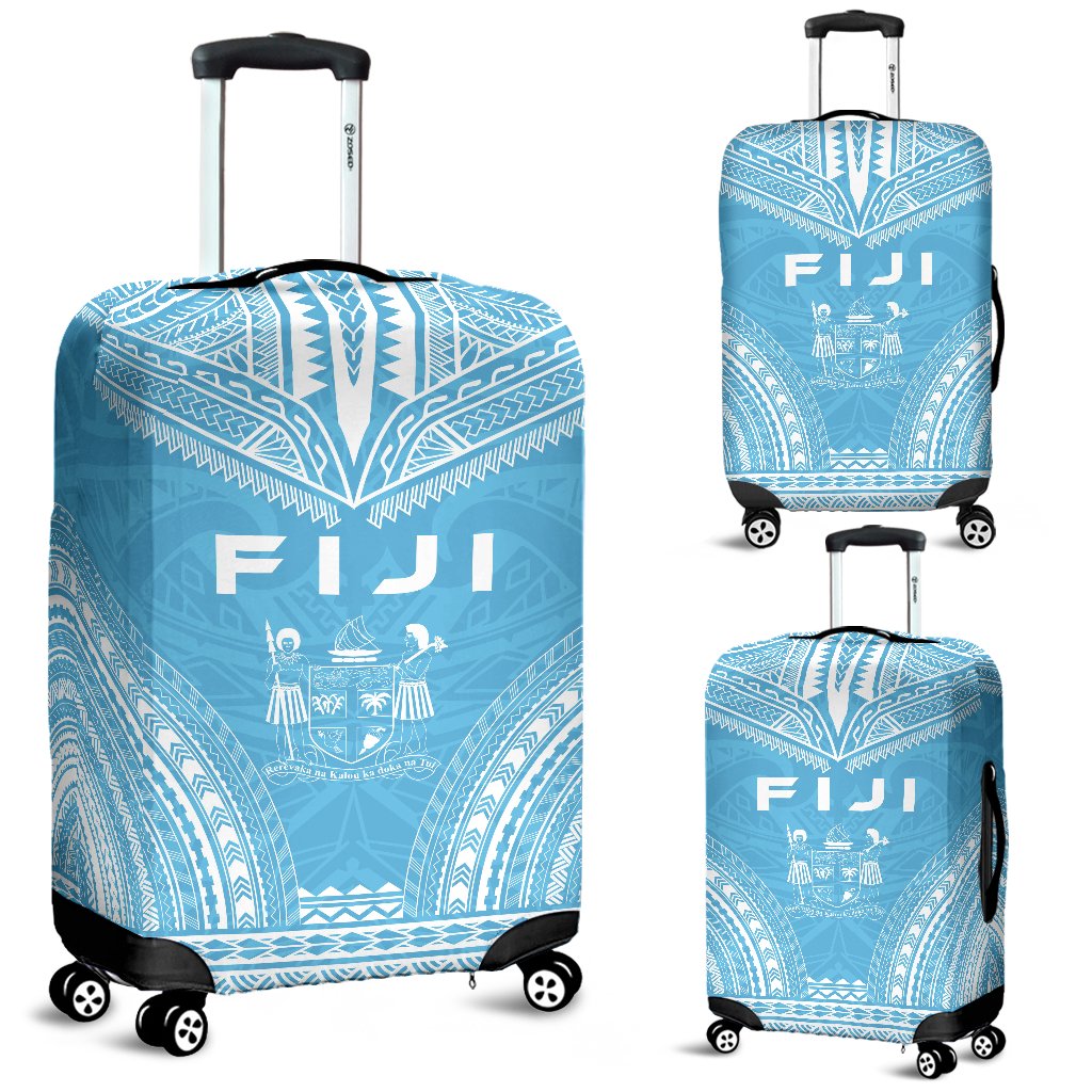 Fiji Flag Polynesian Chief Luggage Cover Blue - Polynesian Pride