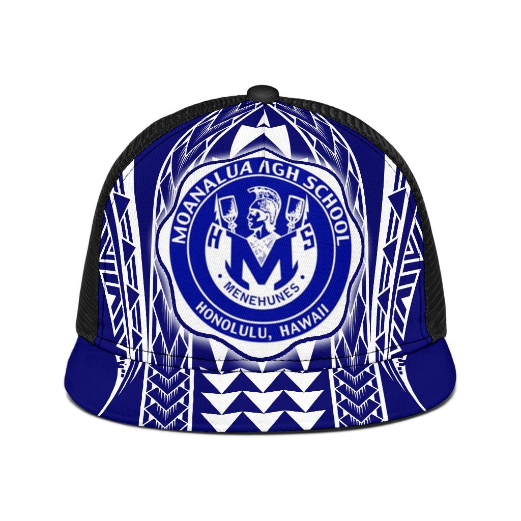 Hawaii - Moanalua High Trucker Hat - AH Trucker Hat Universal Fit Blue - Polynesian Pride
