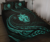 Solomon Quilt Bed Set - Turquoise - Frida Style - Polynesian Pride