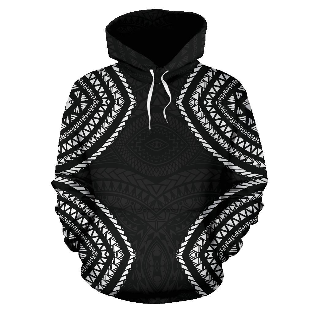 Guam Hoodie Micronesia Black Warrior Style - Polynesian Pride