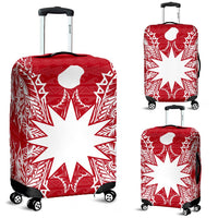 Nauru Polynesian Luggage Covers Map Red White Red - Polynesian Pride