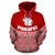 Pohnpei Polynesian Zip up Hoodie Red Pride Map and Seal - Polynesian Pride