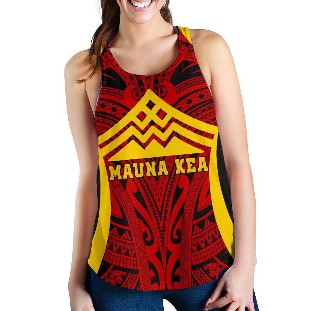 Hawaii Women's Racerback Tank - Protect Mauna Kea - Polynesian Pride