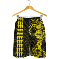 Hawaii Tribal Yellow Men's Shorts - Polynesian Pride
