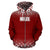 Niue All Over Zip up Hoodie Fog Red - Polynesian Pride