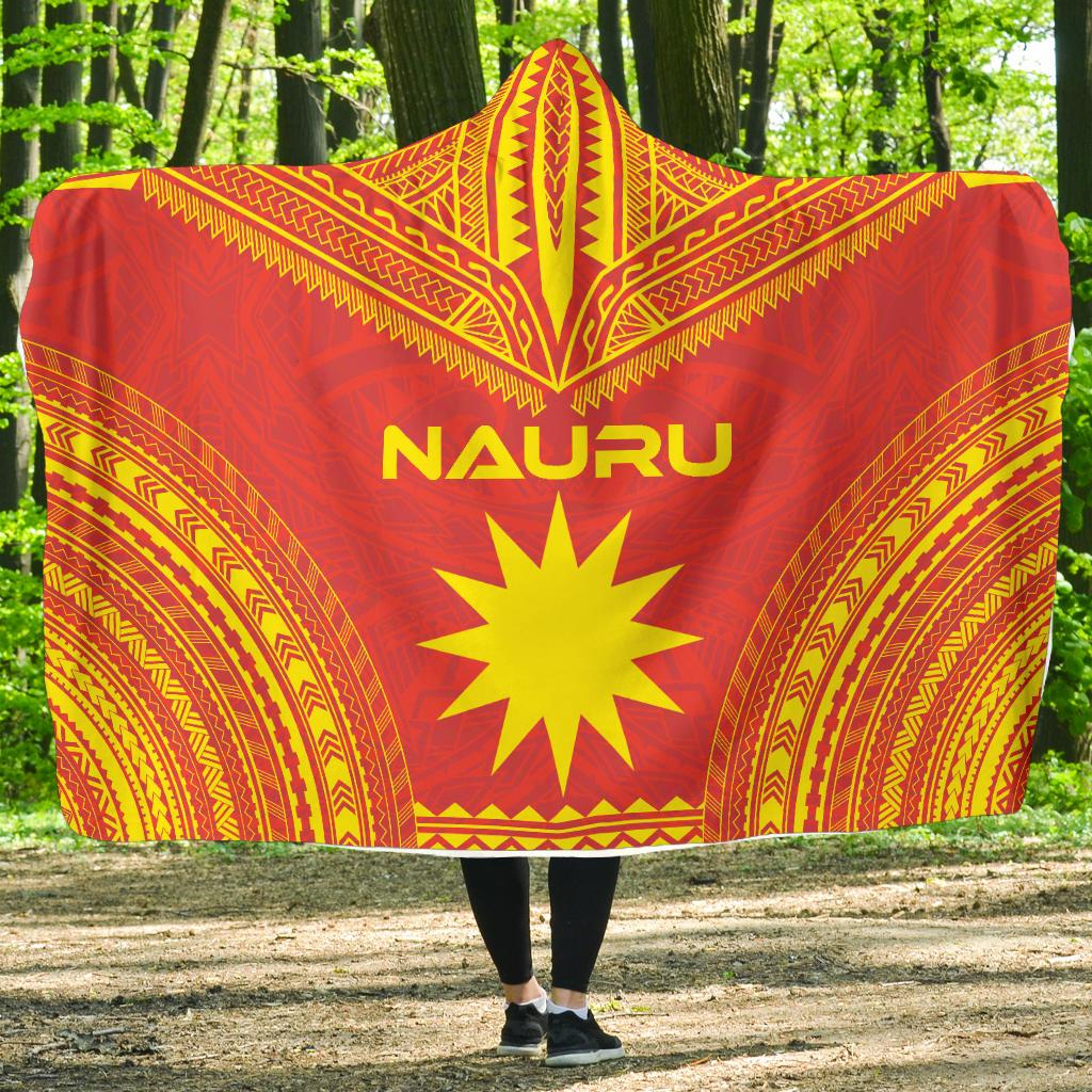 New Caledonia Flag Polynesian Chief Hooded Blanket Hooded Blanket Red - Polynesian Pride