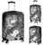 Samoa Luggage Covers - Humpback Whale with Tropical Flowers (White) - Polynesian Pride