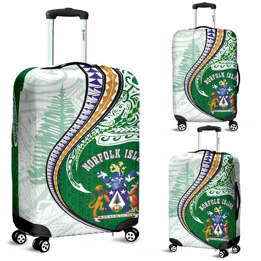 Norfolk Island Luggage Covers Kanaloa Tatau Gen NF Black - Polynesian Pride
