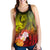 Pohnpei Women's Racerback Tank - Humpback Whale with Tropical Flowers (Yellow) - Polynesian Pride