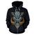 Polynesian Kamapuaa Flag of Hawaii Zip Hoodie Blue Hawaiian Mythology Style - Polynesian Pride