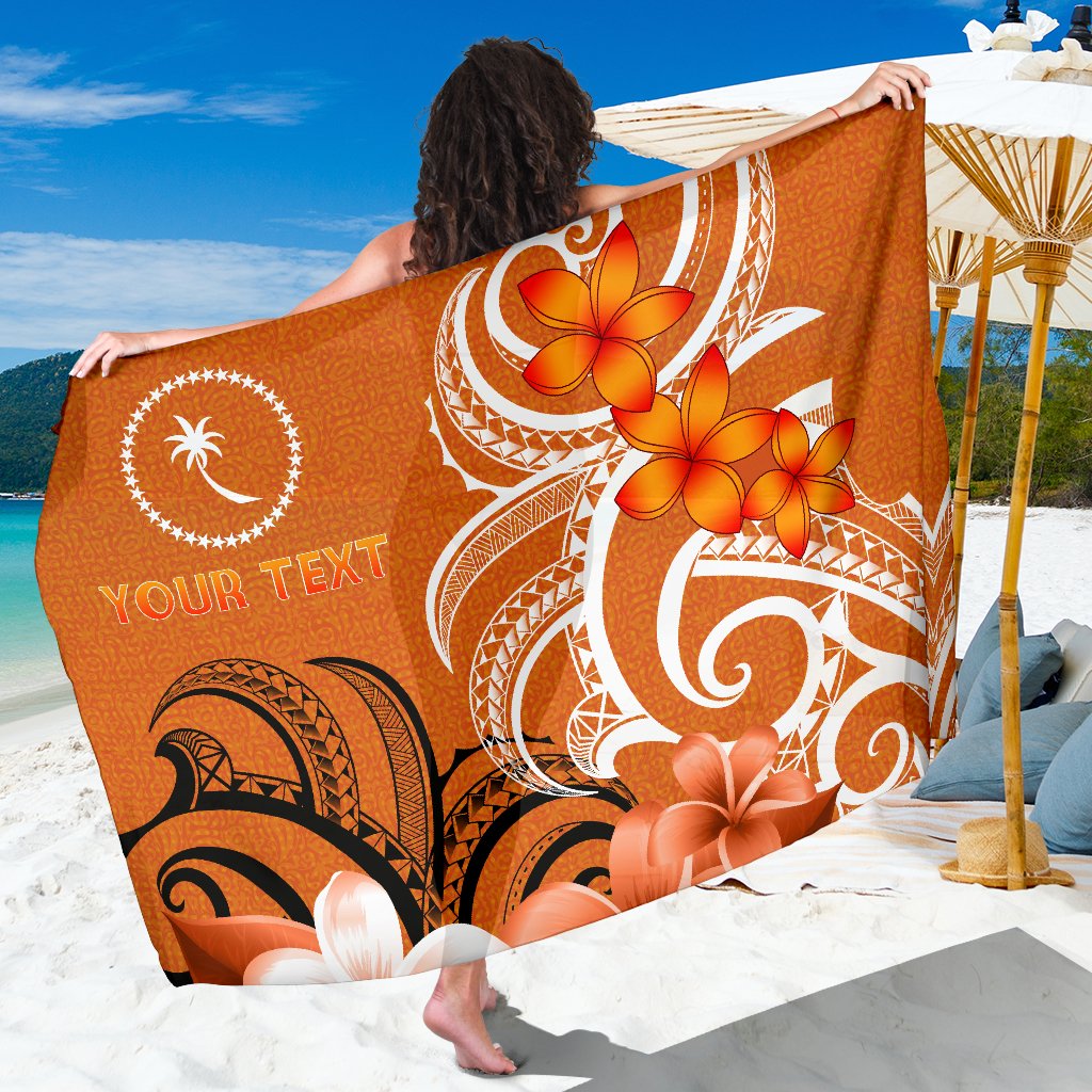 Custom Chuuk Personalised Sarong - Chuuk Spirit One Style One Size Orange - Polynesian Pride