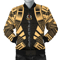 Vanuatu Men Bomber Jackets - Polynesian Tattoo Gold Gold - Polynesian Pride