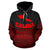 Samoa Polynesian Hoodie Red Black Pride Map nd Seal - Polynesian Pride