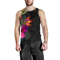 Polynesian Men's Tank Top - Hibiscus Pattern - Polynesian Pride