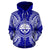 Federated States of Micronesian Polynesian All Over Zip up Hoodie Map Blue - Polynesian Pride