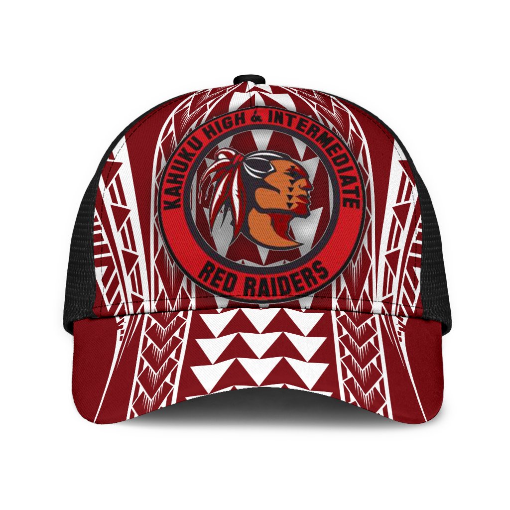 Hawaii - Kahuku Mesh Back Cap - AH Mesh Back Cap Universal Fit Red - Polynesian Pride