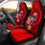 Samoa Polynesian Car Seat Covers - Floral With Seal Red Universal Fit Red - Polynesian Pride
