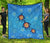 Hawaii Plumeria Turtle In The Ocean Premium Quilt - AH - John Style Blue - Polynesian Pride