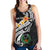 Pohnpei Custom Personalised Women's Racerback Tank - Pohnpei Seal Polynesian Patterns Plumeria (Black) - Polynesian Pride