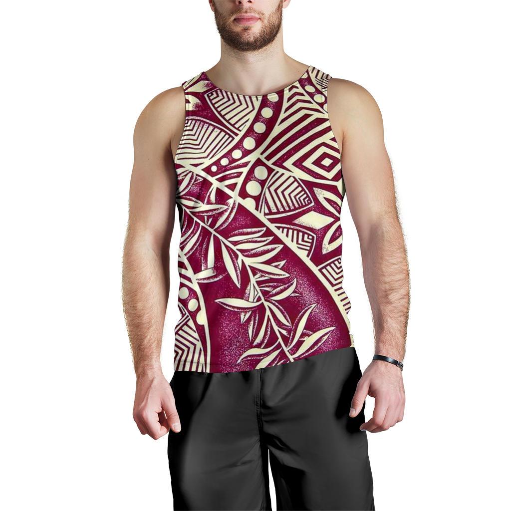 Polynesian Men Tank Top 45 White-Violet - Polynesian Pride