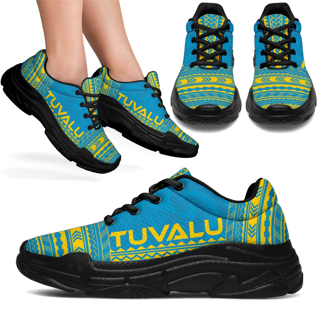 Tuvalu Chunky Sneakers - Polynesian Chief Flag Version - Polynesian Pride