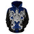 Hawaii Turtle Tribal Blue Hoodie Armor Style - Polynesian Pride