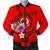 Vanuatu Polynesian Custom Personalised Men's Bomber Jacket - Floral With Seal Red Red - Polynesian Pride