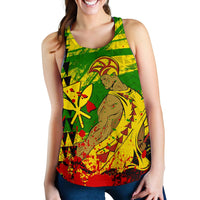 Hawaii Reggae Kanaka Maoli Warrior Spearhead Women's Racerback Tank - Polynesian Pride