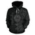 Tahiti Polynesian Hoodie Tahiti Flag Heartbeat Pattern Gray Version TH0 - Polynesian Pride
