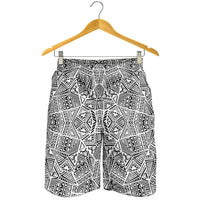 Polynesian Men's Shorts White And Black - Polynesian Pride
