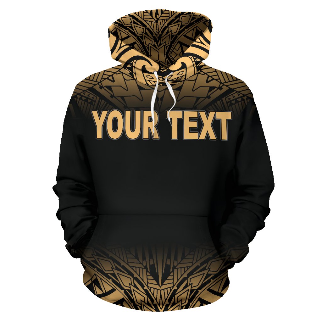 Tahiti Polynesian ll Over Custom Hoodie Gold Fog - Polynesian Pride
