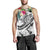 Papua New Guinea Polynesian Men's Tank Top - Summer Plumeria (White) - Polynesian Pride