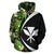 Kanaka Tropical Leaves and Plumeria Hoodie Circle Style - Polynesian Pride