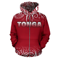 Tonga All Over Zip up Hoodie Polynesian Fog Version - Polynesian Pride