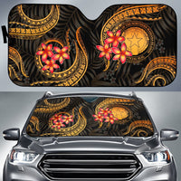 CNMI Auto Sun Shades - Gold Plumeria Auto Sun Shade Universal Fit GOLD - Polynesian Pride