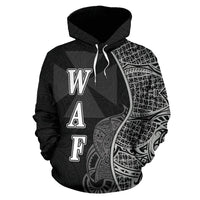 Wallis nd Futuna Polynesian Hoodie Coconut Tree Black - Polynesian Pride