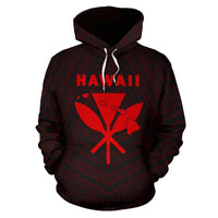 Hawaii Kanaka Polynesian Hoodie Red - Polynesian Pride