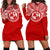 Tonga Women Hoodie Dress - Tonga Coat Of Arms Polynesian Flag Color Red - Polynesian Pride