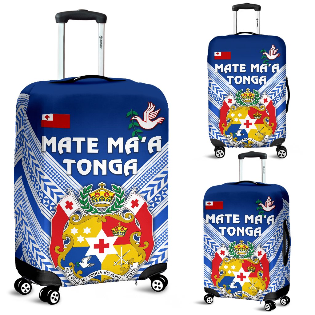 Mate Ma'a Tonga Rugby Luggage Covers Polynesian Creative Style - Blue Blue - Polynesian Pride
