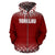 Tokelau All Over Zip up Hoodie Fog Red - Polynesian Pride