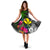 Hawaii Midi Dress - Turtle Plumeria Banana Leaf Women Black - Polynesian Pride